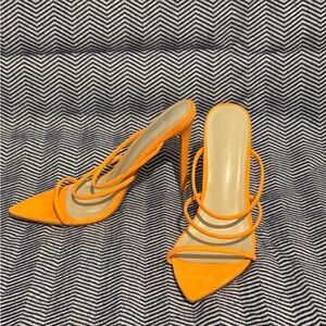 Cape Robbin Vibrant Orange Strappy Heels